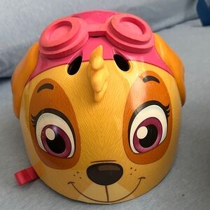 Kids Pink and Orange Skye paw patrol Helmet